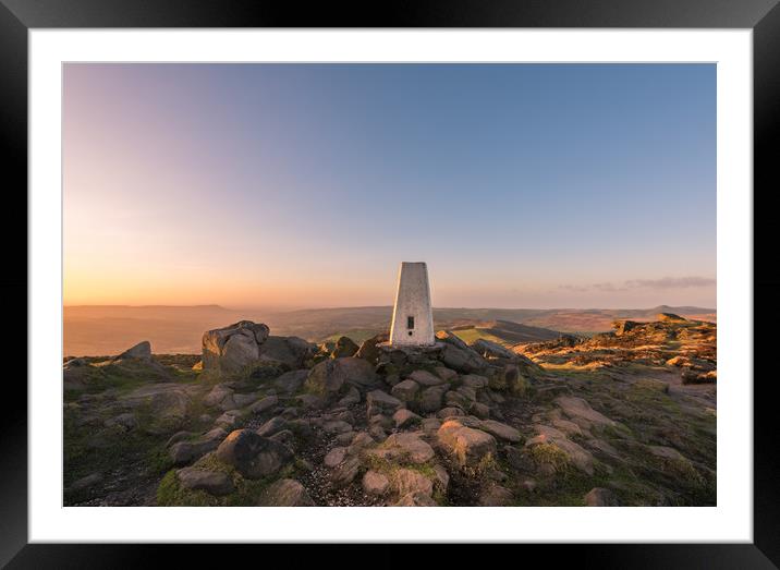 Sunset Over The Peak District Framed Mounted Print by Rob Camp