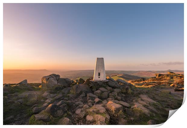 Sunset Over The Peak District Print by Rob Camp