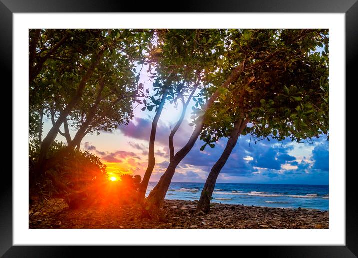 Sunset Framed Mounted Print by Hassan Najmy
