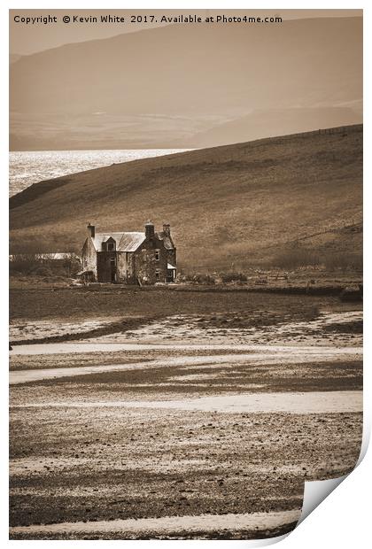 Loch side house Print by Kevin White