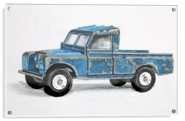 Blue Series Landrover Acrylic by John Lowerson