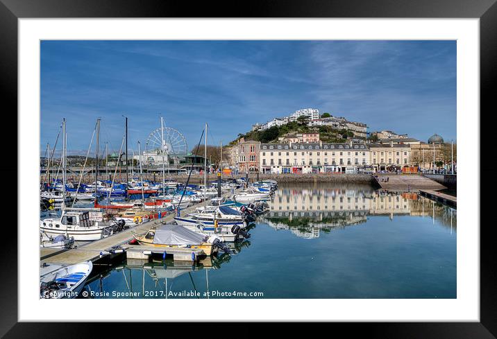 Torquay Harbour Reflections Framed Mounted Print by Rosie Spooner