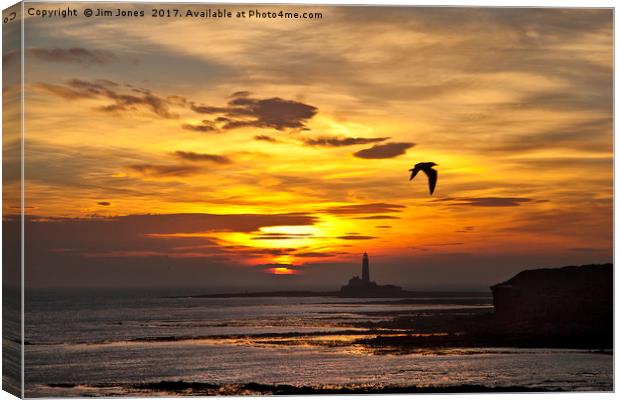 Dawn at St Mary's Canvas Print by Jim Jones