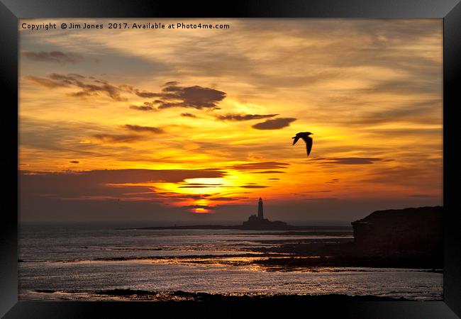 Dawn at St Mary's Framed Print by Jim Jones