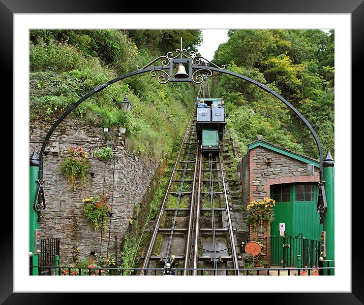 The Lynton and Lynmouth Cliff Railway Framed Mounted Print by graham young