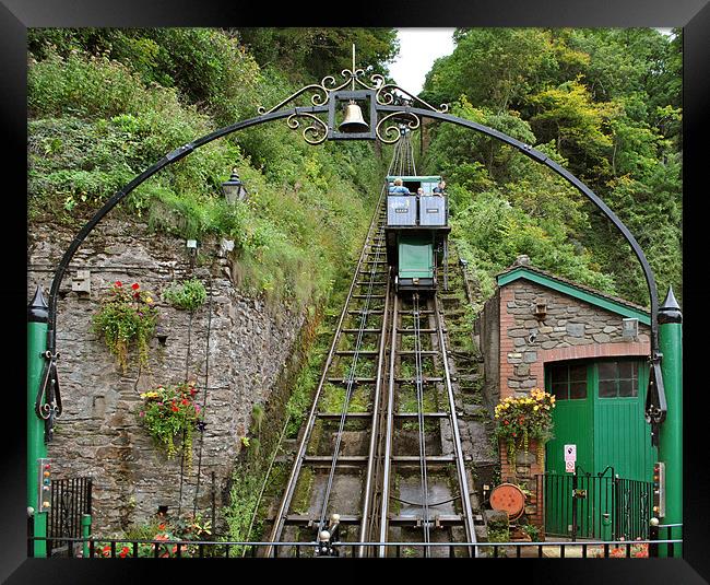 The Lynton and Lynmouth Cliff Railway Framed Print by graham young