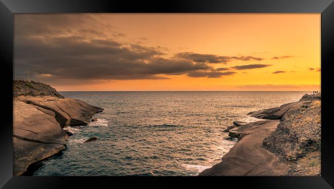 Beautiful sunset over the sea from Costa Adeje  Framed Print by Naylor's Photography