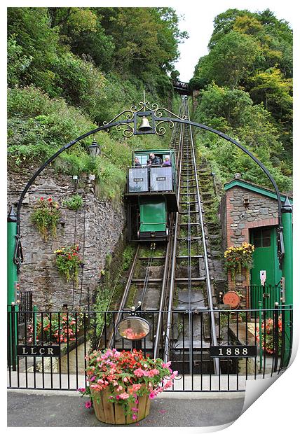 The Lynton and Lynmouth Cliff Railway Print by graham young