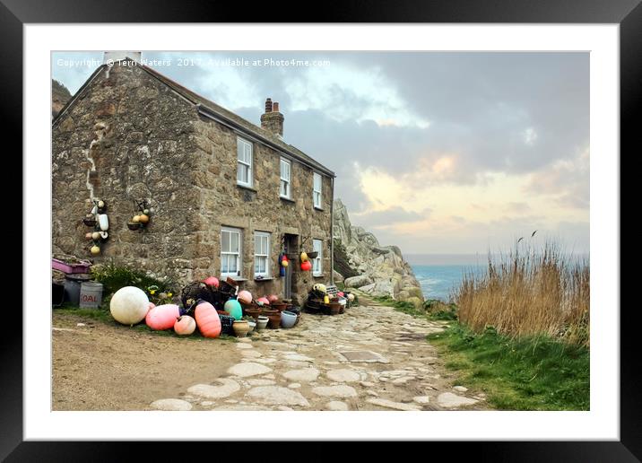 Penberth Cottage Framed Mounted Print by Terri Waters