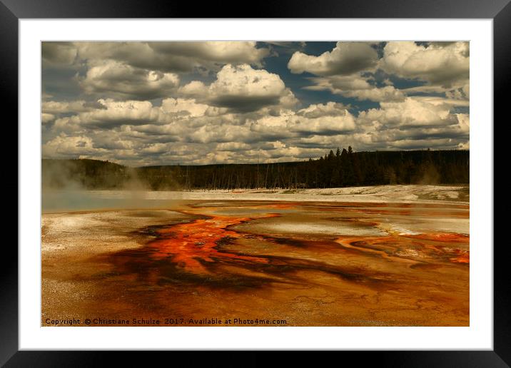 Hot And Colorful Thermal Area Framed Mounted Print by Christiane Schulze