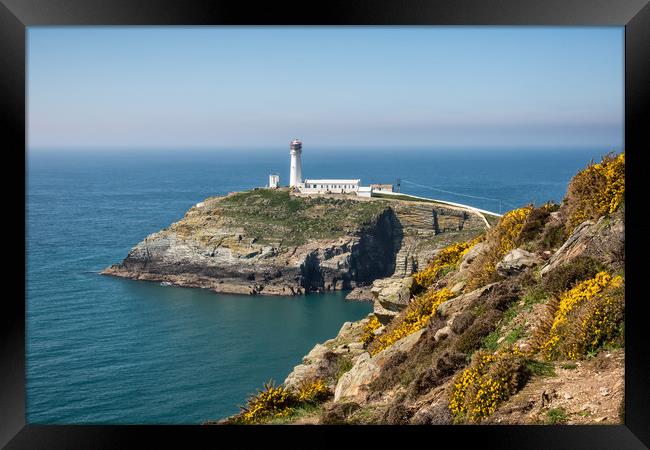 South Stack Framed Print by Roger Green