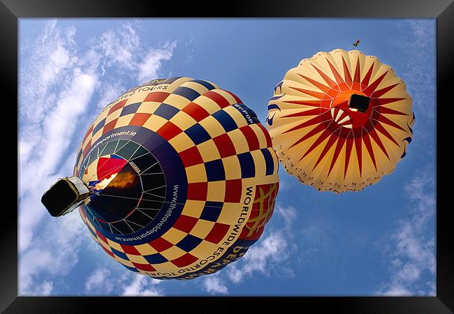 Baloons over head Framed Print by Martin Doheny