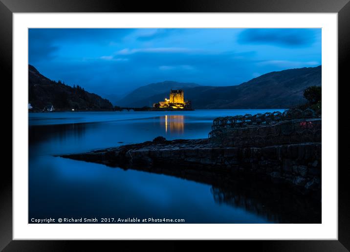 Eilean Donan Castle after sunset Framed Mounted Print by Richard Smith