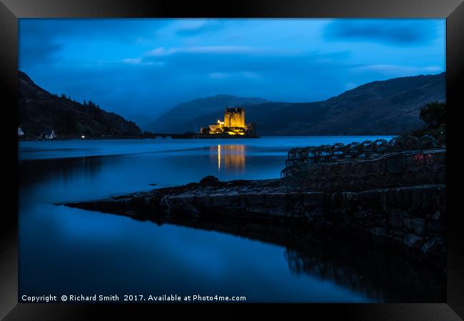 Eilean Donan Castle after sunset Framed Print by Richard Smith