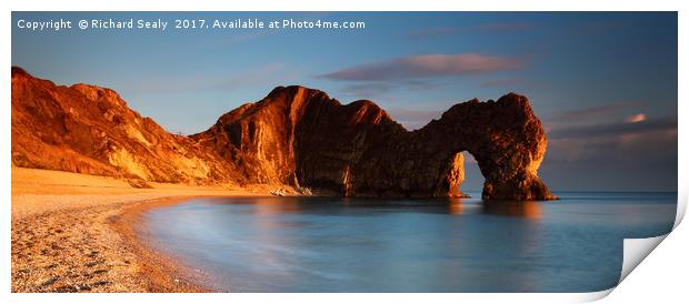 Durdle Door sunset Print by Richard Sealy