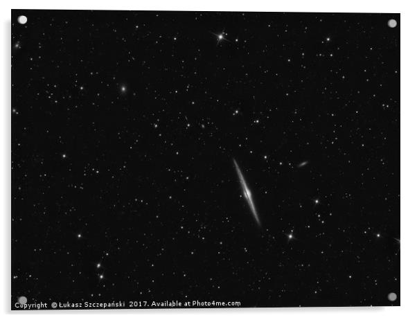 Needle Galaxy (NGC 4565) in Coma Berenices Acrylic by Łukasz Szczepański