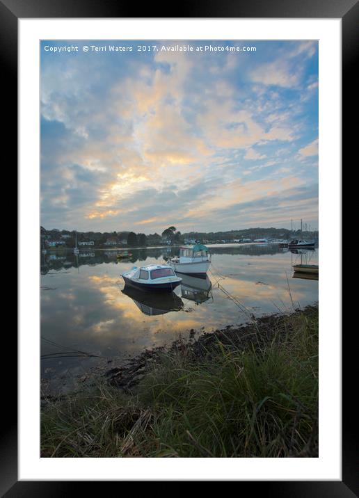 Light On The Boats Framed Mounted Print by Terri Waters