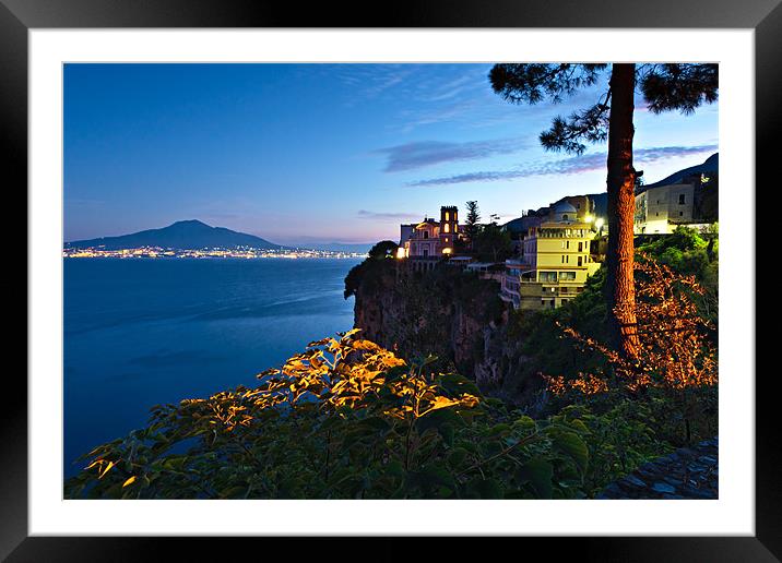 Pre Sunrise, Vico Equense. Italy Framed Mounted Print by David Lewins (LRPS)