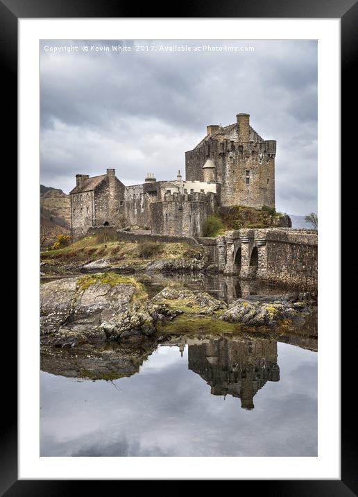Eilean Donan Castle reflection Framed Mounted Print by Kevin White