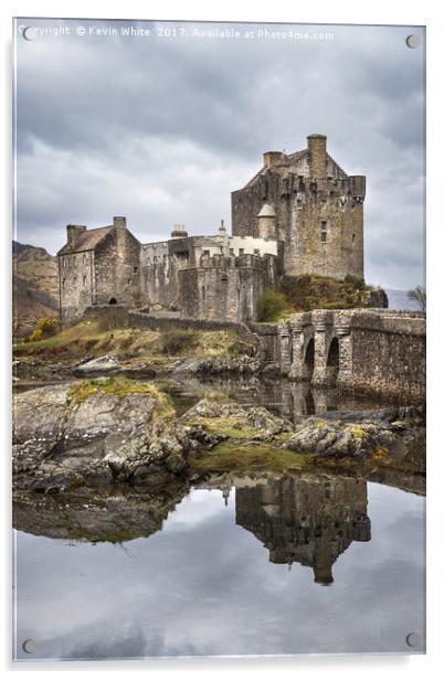 Eilean Donan Castle reflection Acrylic by Kevin White