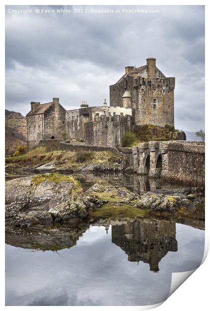 Eilean Donan Castle reflection Print by Kevin White