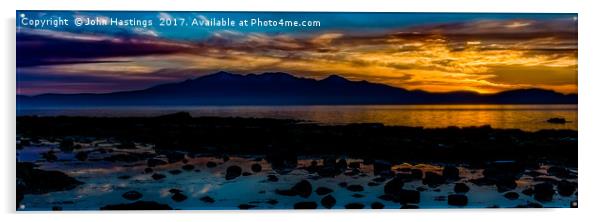 Serene Sunset Acrylic by John Hastings