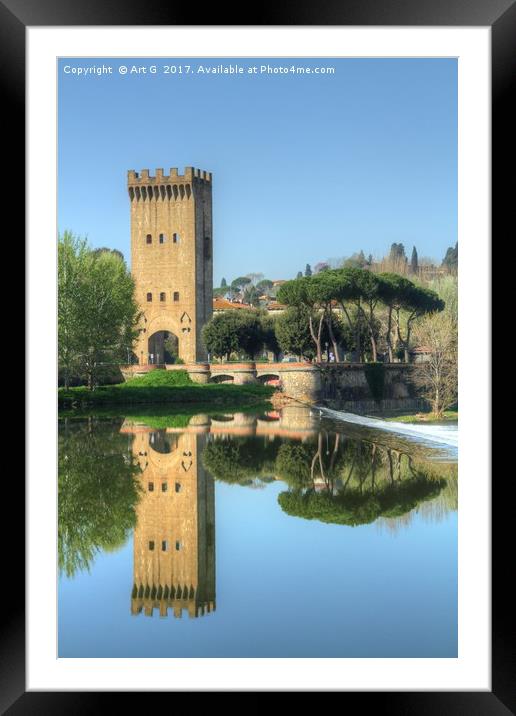 San Niccolo Tower Framed Mounted Print by Art G