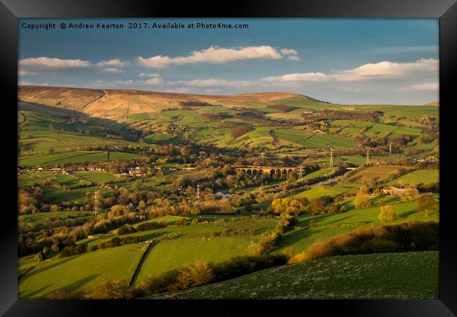 Beautiful view from Eccles Pike, Derbyshire Framed Print by Andrew Kearton