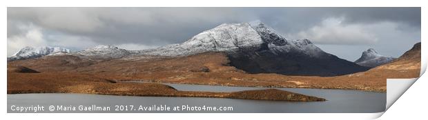 Mountains from Knockan Crag - Panorama Print by Maria Gaellman