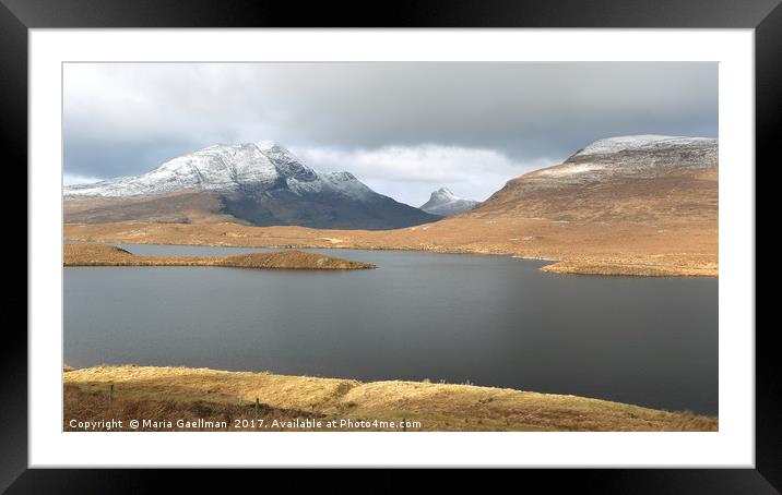 Knockan Crag View Framed Mounted Print by Maria Gaellman