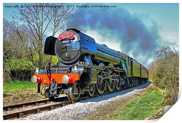 The flying Scotsman on the  KWVR - 1 Print by Colin Williams Photography