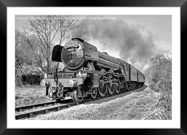 The flying Scotsman on the  KWVR - 1 BW Framed Mounted Print by Colin Williams Photography