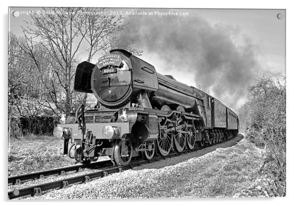 The flying Scotsman on the  KWVR - 1 BW Acrylic by Colin Williams Photography