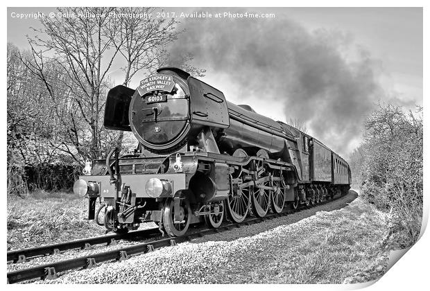 The flying Scotsman on the  KWVR - 1 BW Print by Colin Williams Photography