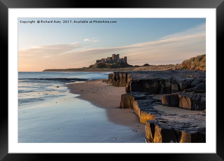 Bamburgh Castle Framed Mounted Print by Richard Auty