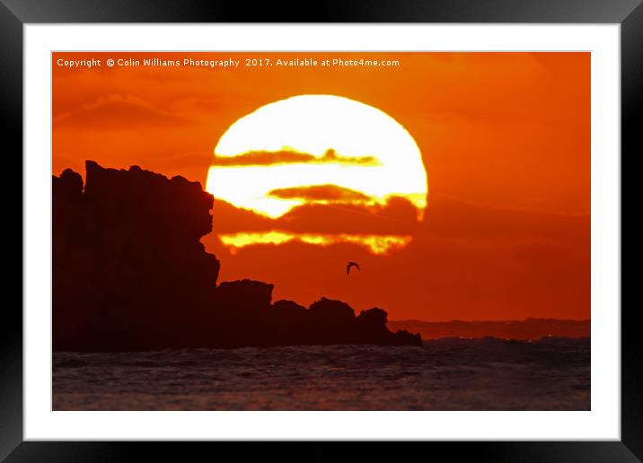 Sunset and Surf Kalbarri Western Australia Framed Mounted Print by Colin Williams Photography