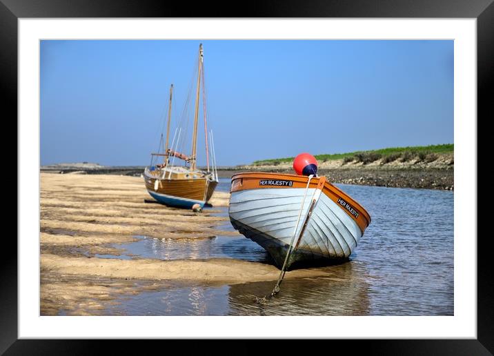 Her Majesty II at Burnham Overy Staithe  Framed Mounted Print by Gary Pearson