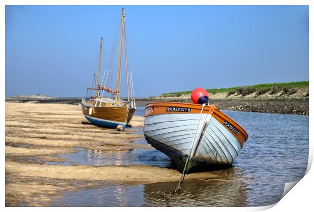 Her Majesty II at Burnham Overy Staithe  Print by Gary Pearson