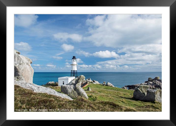 Peninnis Headland and Lighthouse St. Marys Scilly Framed Mounted Print by Nick Jenkins