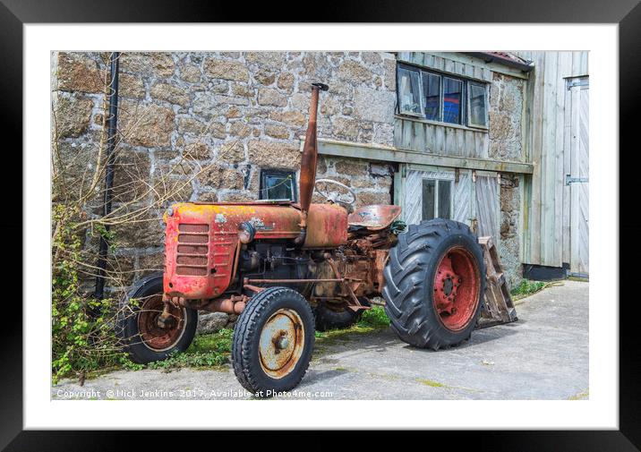 Old Zetor Diesel 4011 Tractor on the Scillies Framed Mounted Print by Nick Jenkins
