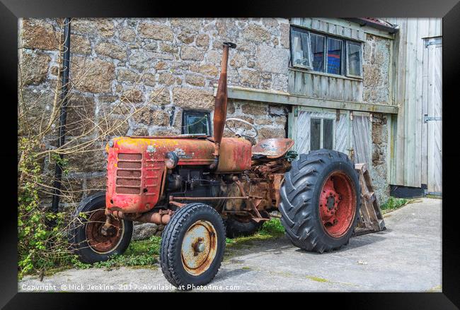 Old Zetor Diesel 4011 Tractor on the Scillies Framed Print by Nick Jenkins