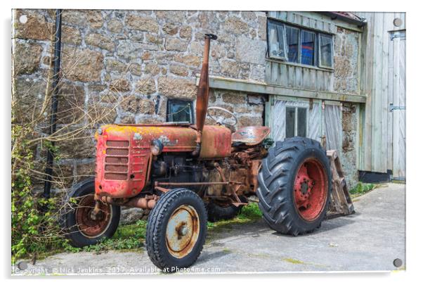 Old Zetor Diesel 4011 Tractor on the Scillies Acrylic by Nick Jenkins