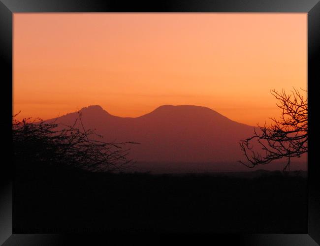 Mount Kilimanjaro Framed Print by miles walker