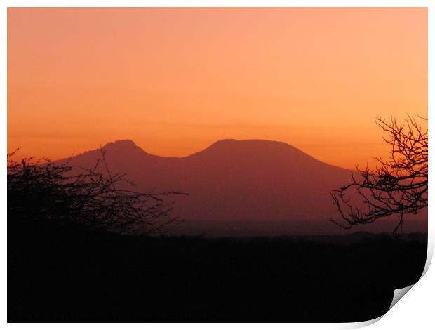 Mount Kilimanjaro Print by miles walker
