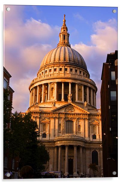 St Pauls Cathedral at London Attractions Acrylic by David French