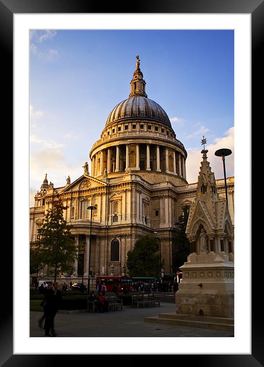 St Pauls Cathedral at London Attractions Framed Mounted Print by David French