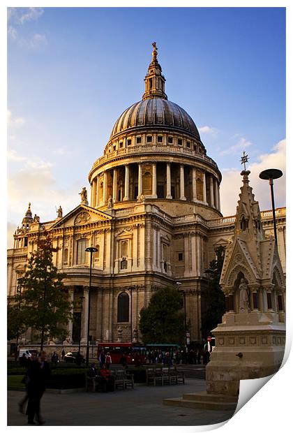 St Pauls Cathedral at London Attractions Print by David French