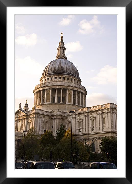 St Pauls Cathedral at London Attractions Framed Mounted Print by David French
