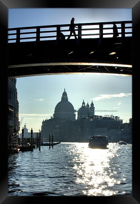 Evening Stroll, Venice Framed Print by Lucy Antony