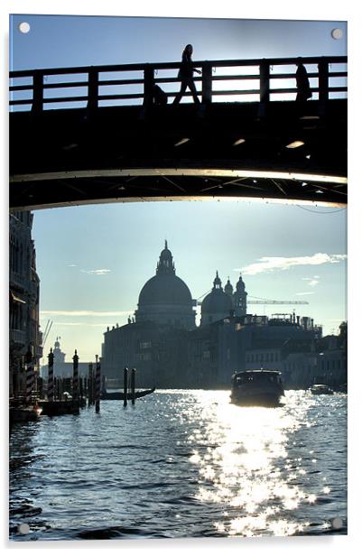 Evening Stroll, Venice Acrylic by Lucy Antony